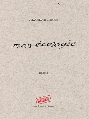 cover image of Mon écologie